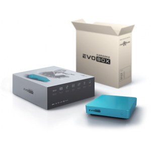 Комплект: караоке система Evobox + 2 радиомикрофона + акустика